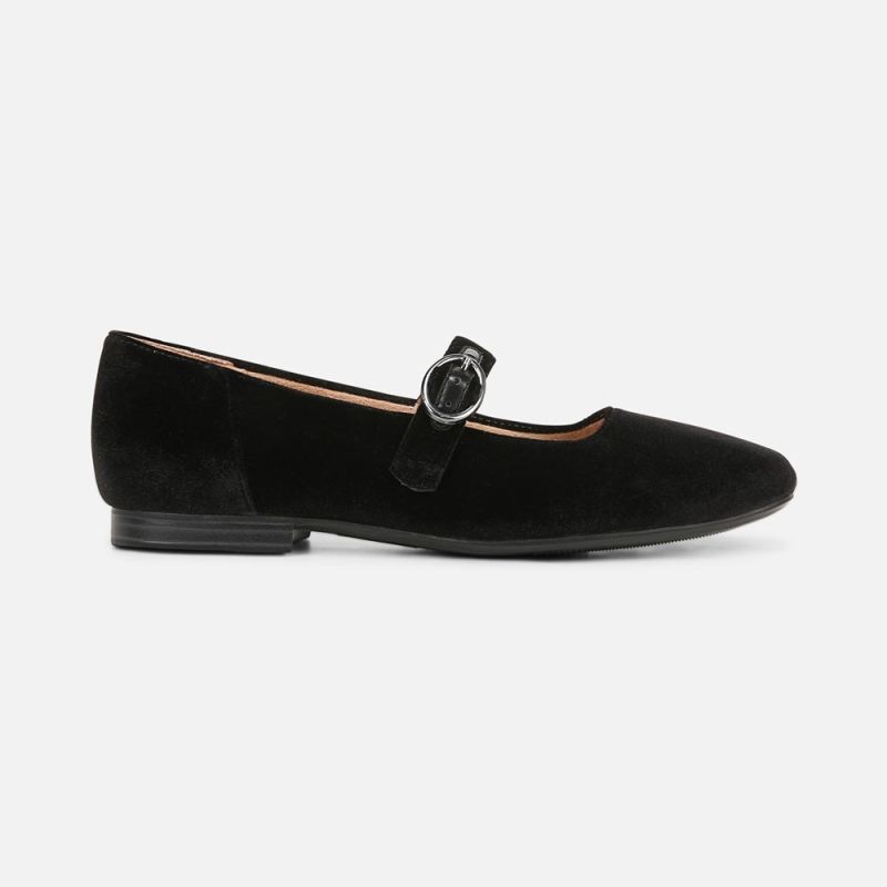 Naturalizer Women's Kelly Mary Jane Flat - Black Velvet