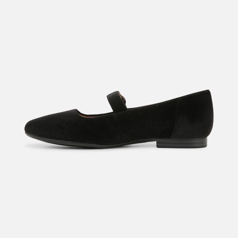 Naturalizer Women's Kelly Mary Jane Flat - Black Velvet