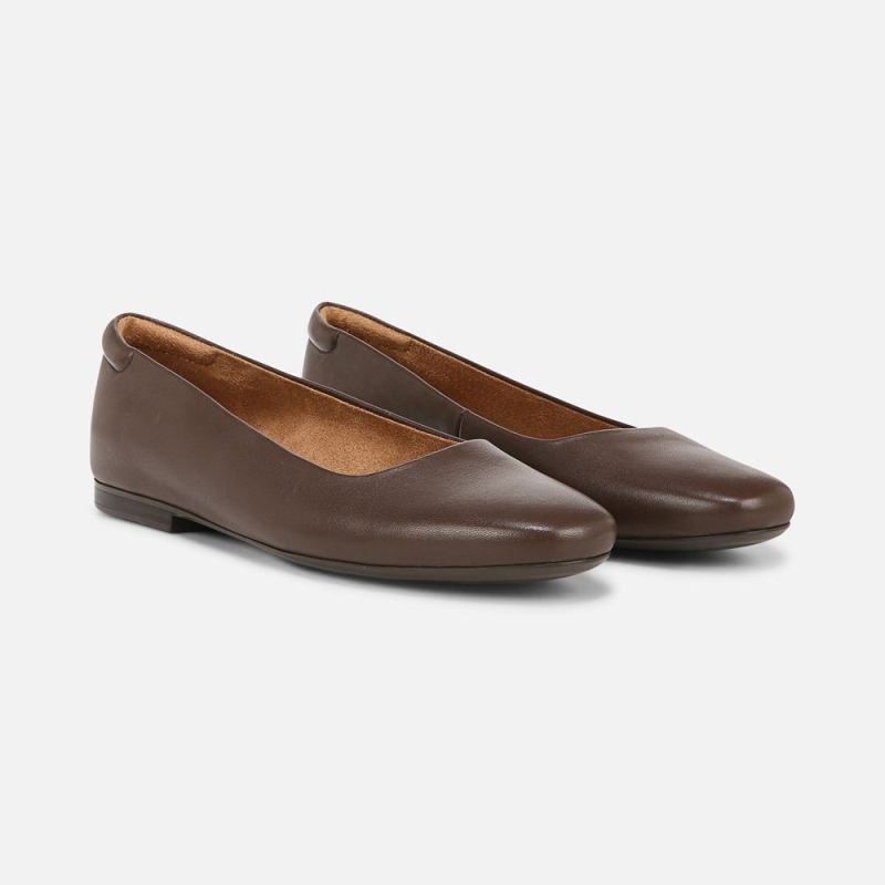 Naturalizer Women's Kelly Ballet Flat - Chocolate Bar Leather
