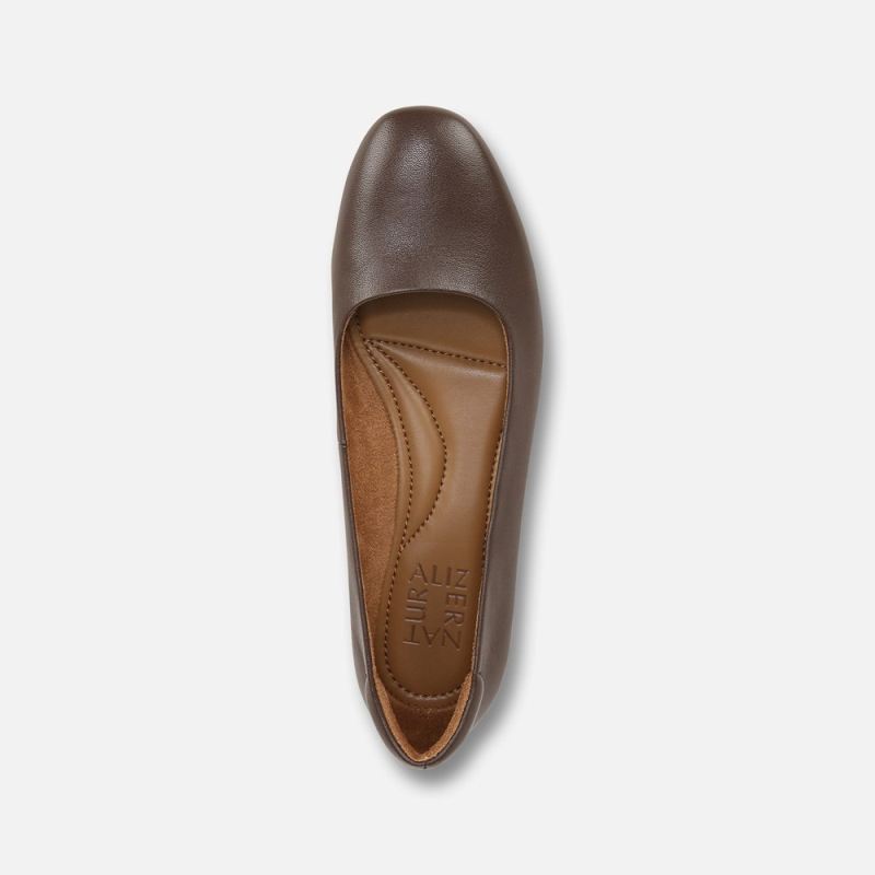 Naturalizer Women's Kelly Ballet Flat - Chocolate Bar Leather