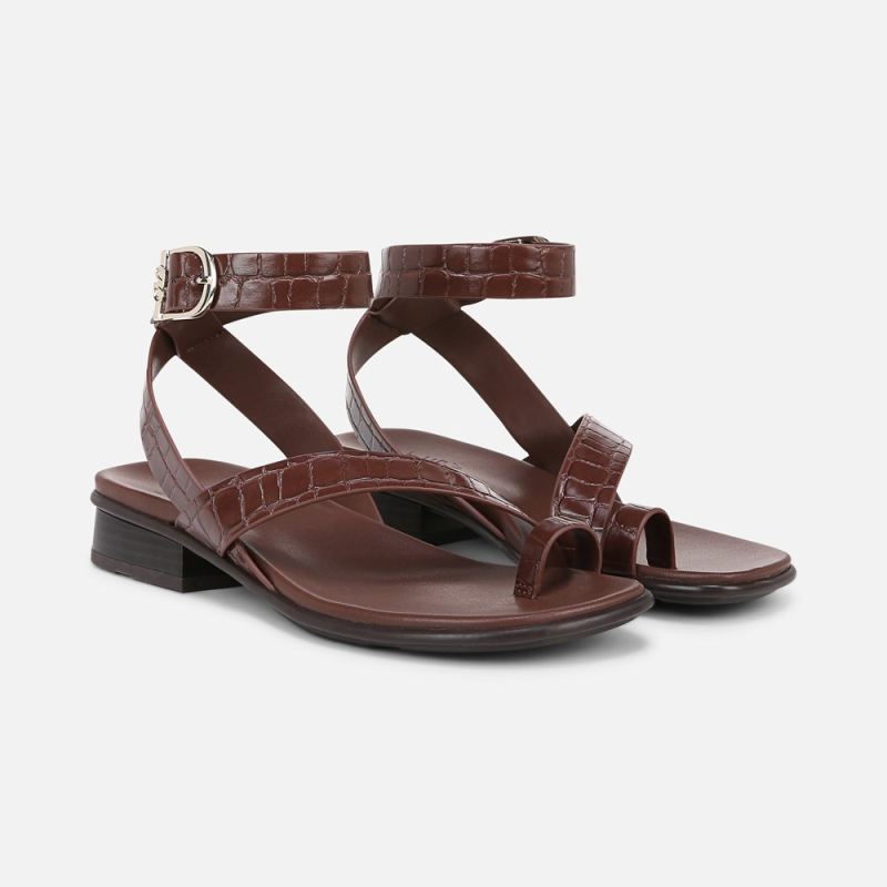 Naturalizer Women's Birch Sandal - Cappuccino Croco Faux Leather
