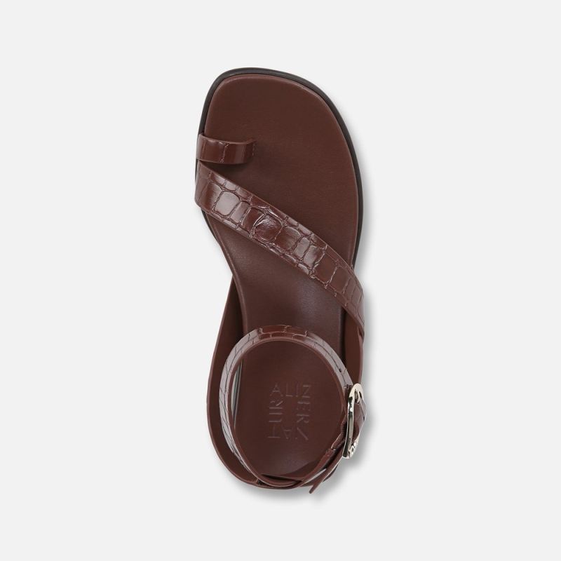 Naturalizer Women's Birch Sandal - Cappuccino Croco Faux Leather