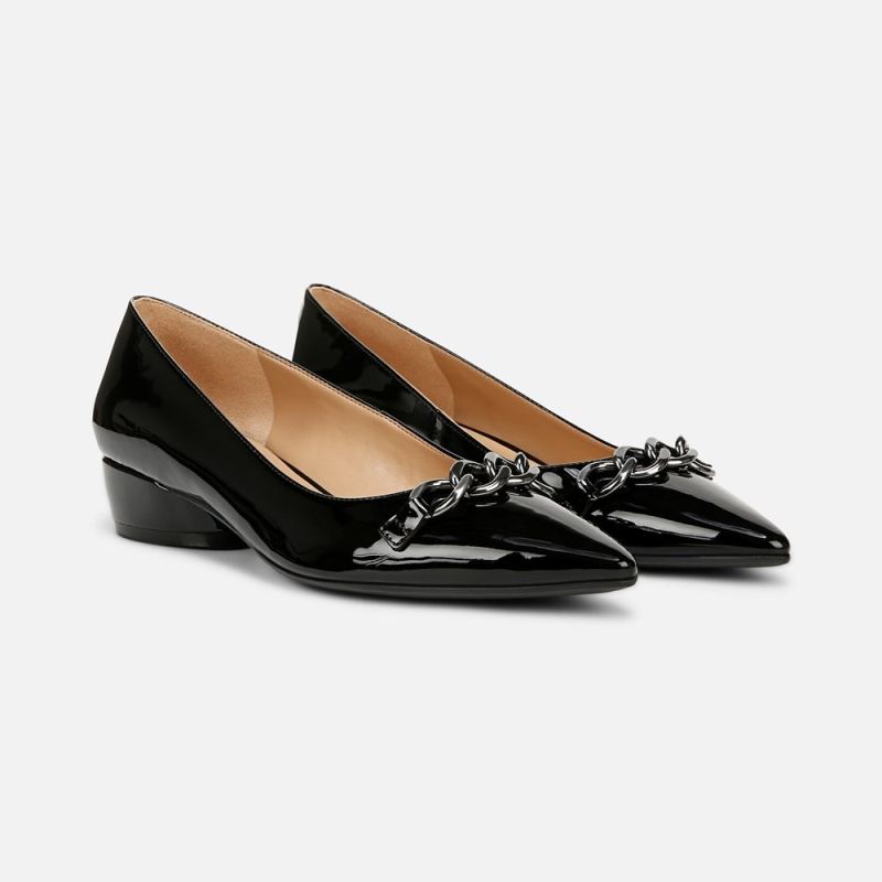 Naturalizer Women's Becca Flat - Black Faux Leather