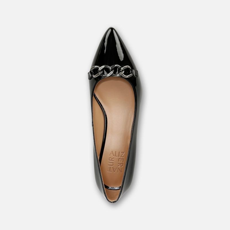 Naturalizer Women's Becca Flat - Black Faux Leather