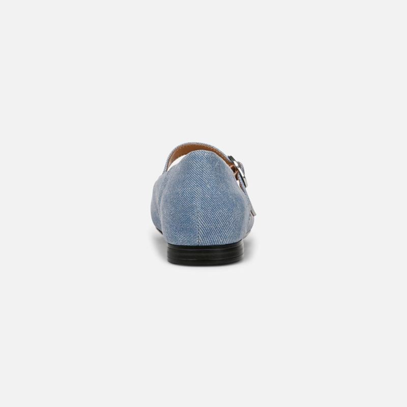 Naturalizer Women's Kelly Mary Jane Flat - Denim Blue Suede