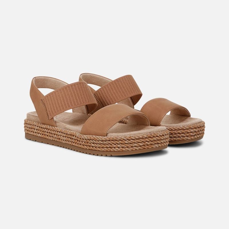Naturalizer Women's SOUL Diana Strappy Sandal - Cookie Dough Faux Leather
