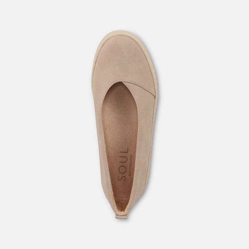Naturalizer Women's SOUL Neela Slip On - Warm Taupe Beige Synthetic