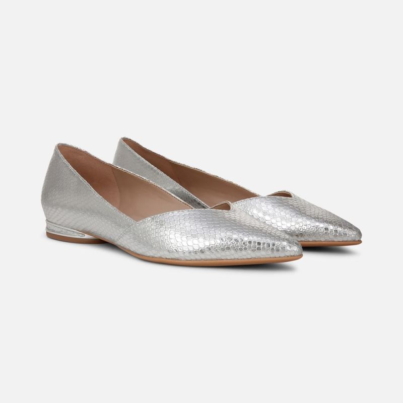 Naturalizer Women's Havana Flat - Silver Snake Print Leather