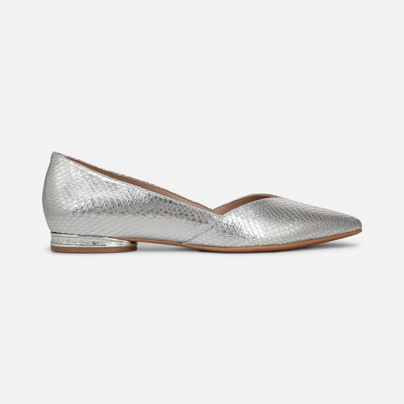 Naturalizer Women's Havana Flat - Silver Snake Print Leather