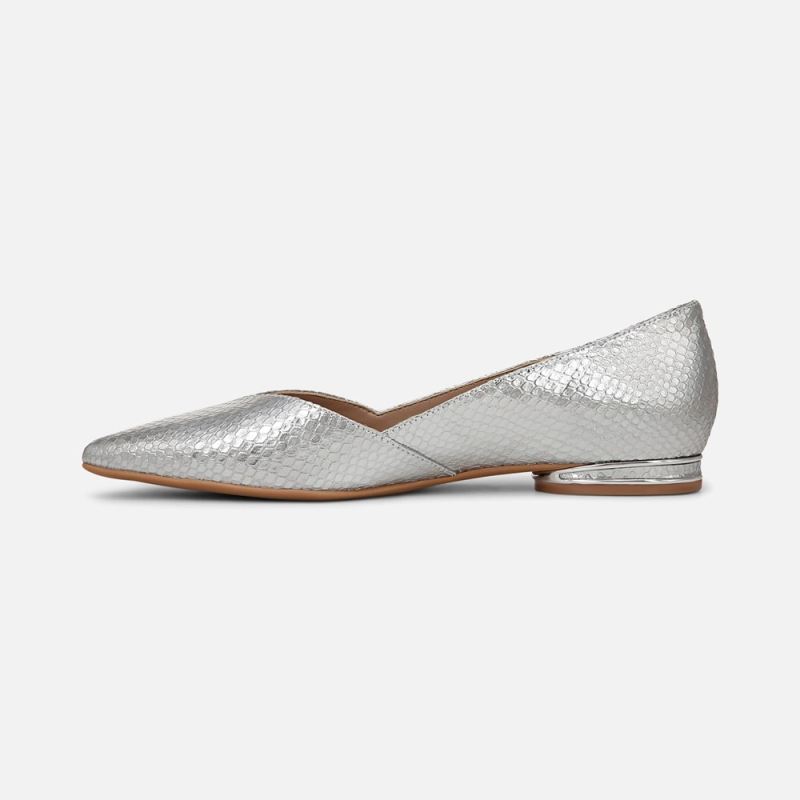 Naturalizer Women's Havana Flat - Silver Snake Print Leather