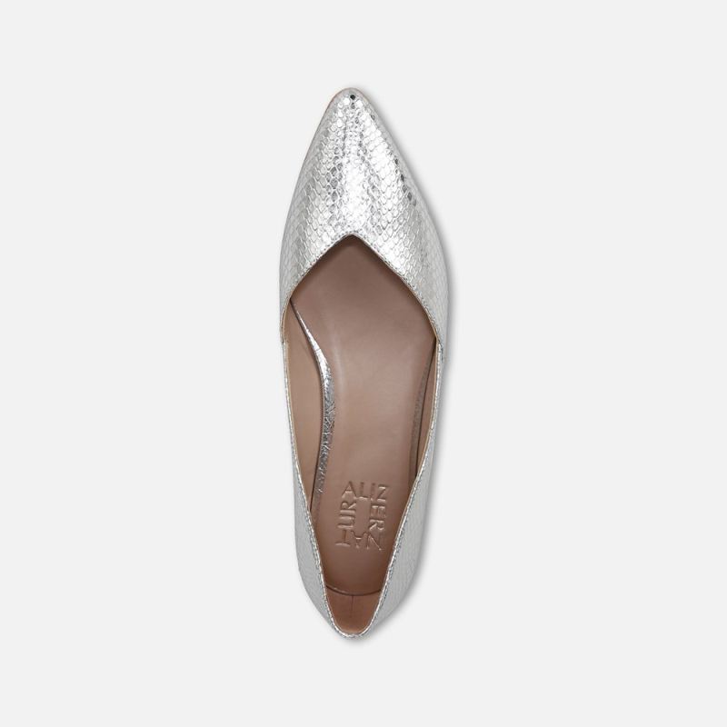 Naturalizer Women's Havana Flat - Silver Snake Print Leather