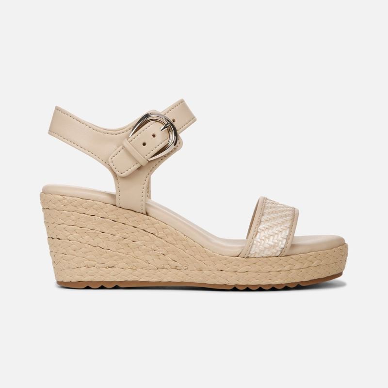 Naturalizer Women's Stella Wedge Sandal - Beige Multi Fabric