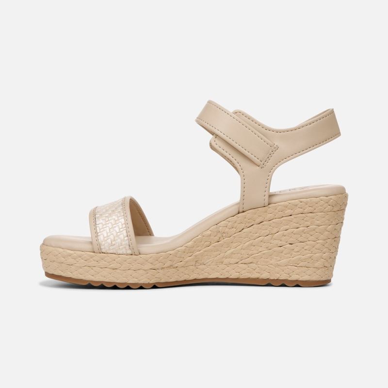 Naturalizer Women's Stella Wedge Sandal - Beige Multi Fabric