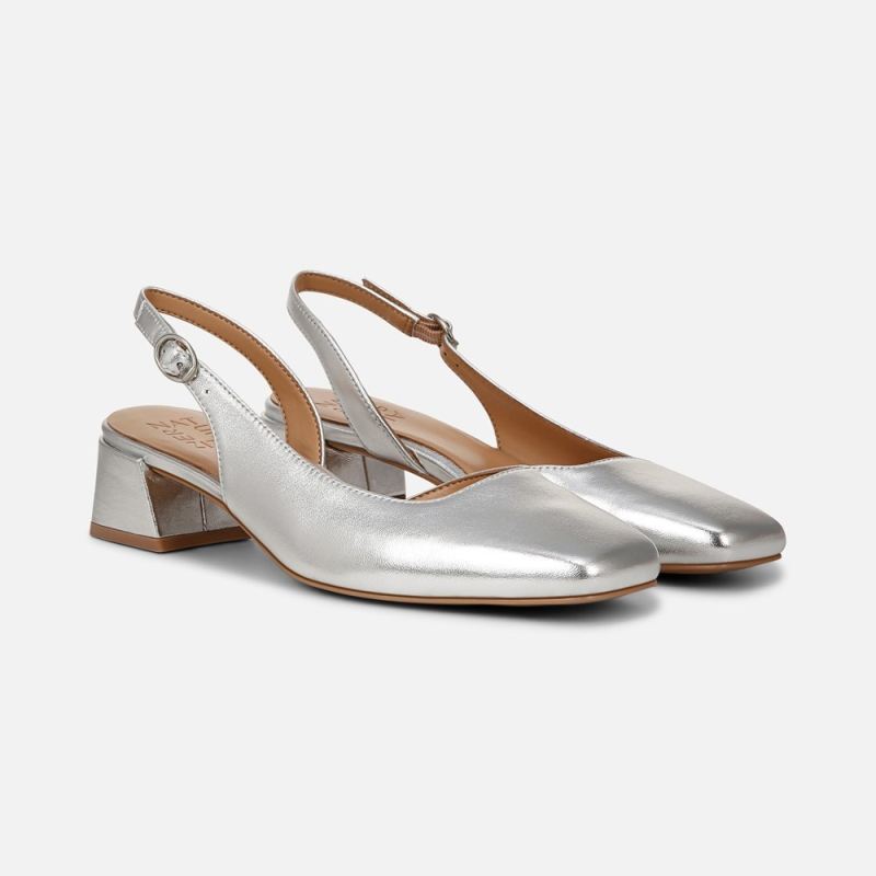 Naturalizer Women's Jayla Slingback Pump - Silver Leather