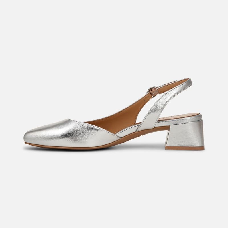 Naturalizer Women's Jayla Slingback Pump - Silver Leather