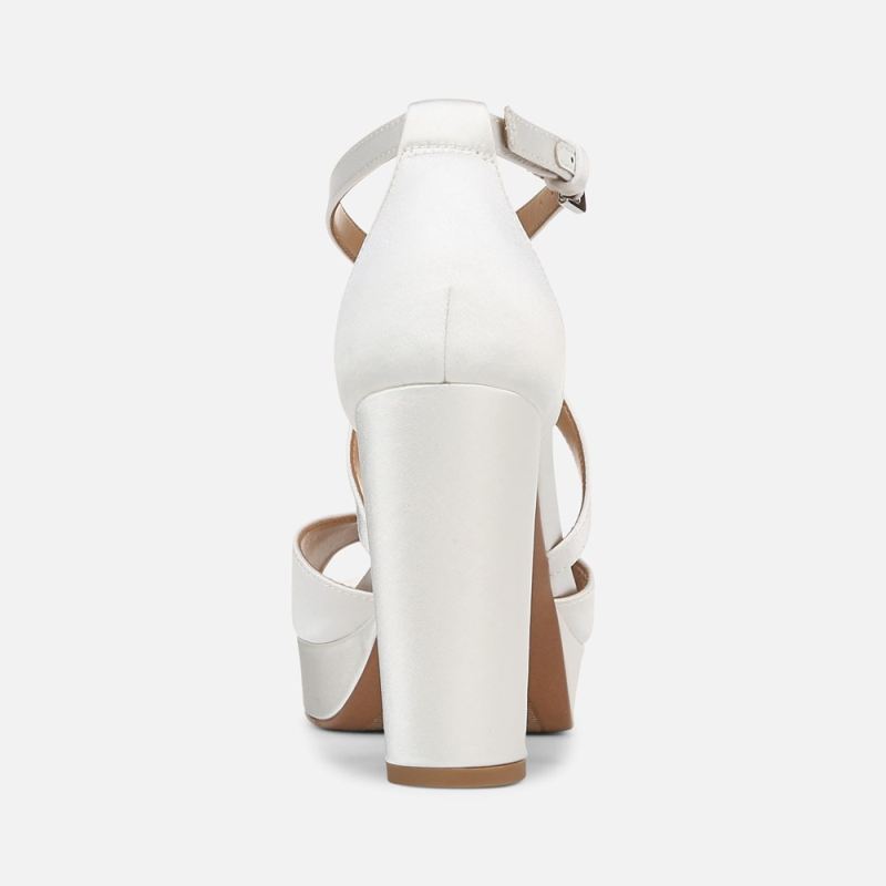 Naturalizer Women's Melody Dress Sandal - Pearl White Satin Fabric