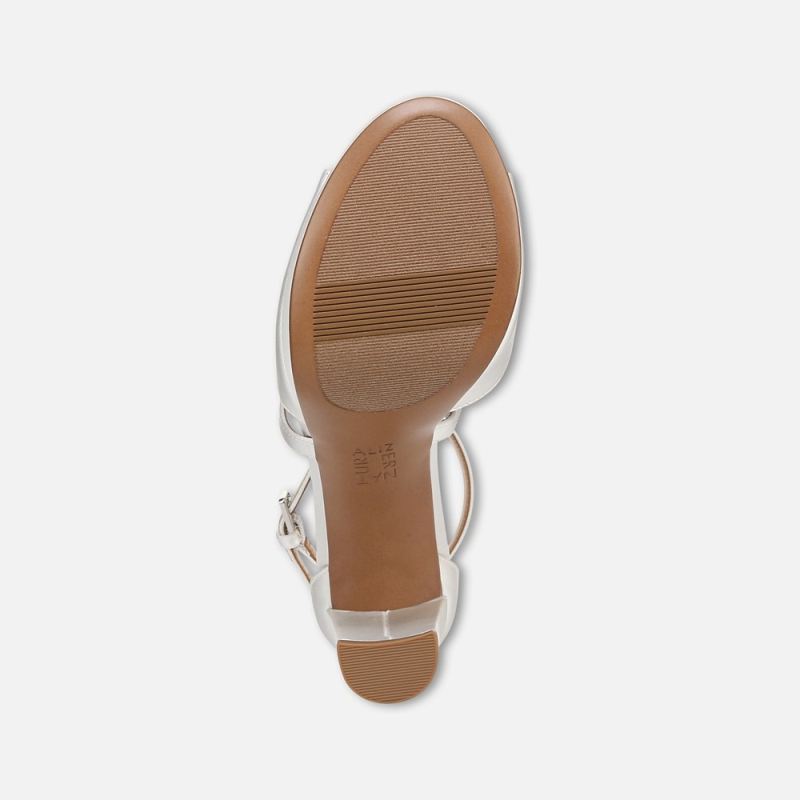 Naturalizer Women's Melody Dress Sandal - Pearl White Satin Fabric