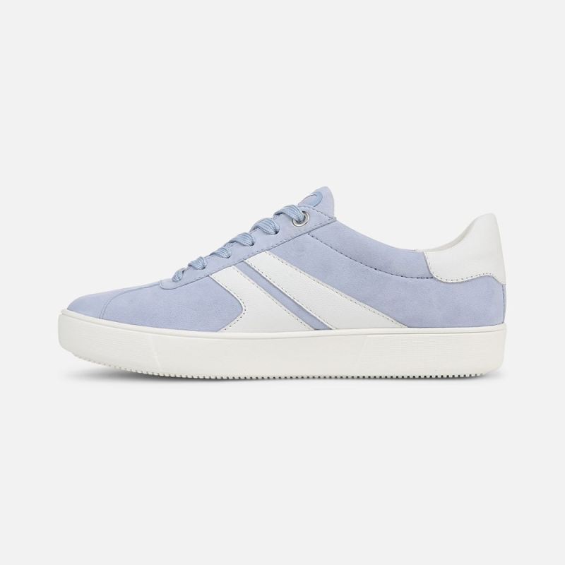 Naturalizer Women's Medina Lace Up Sneaker - Ice Blue / White Leather