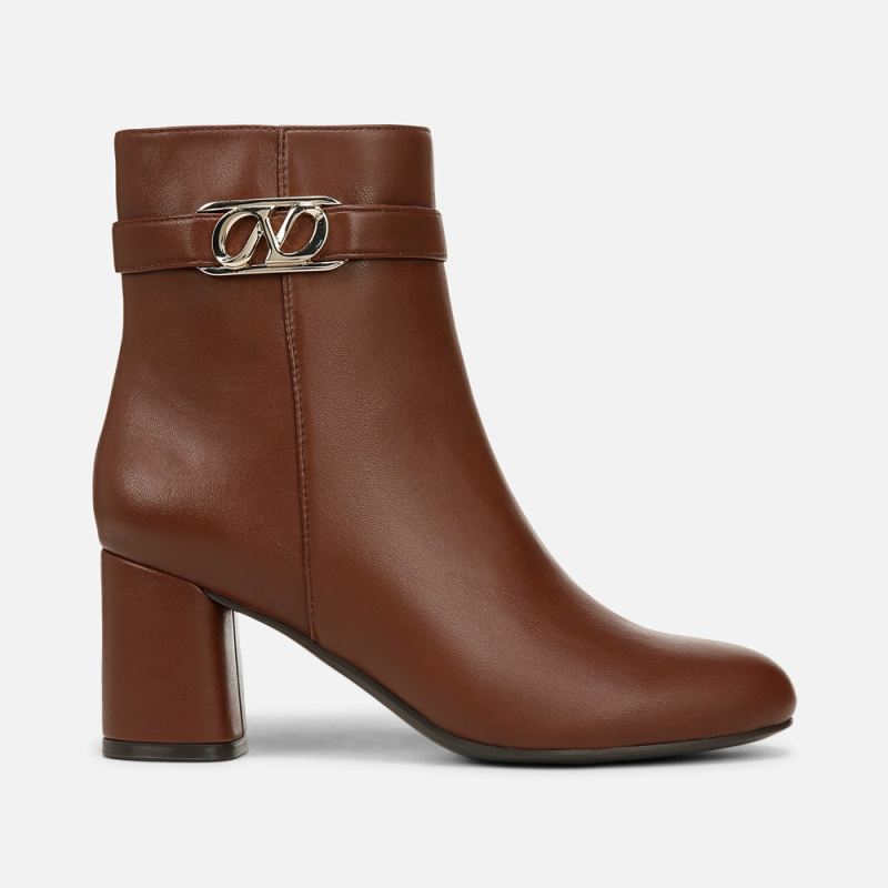 Naturalizer Women's Lottie Ankle Bootie - Cappuccino Brown Faux Leather