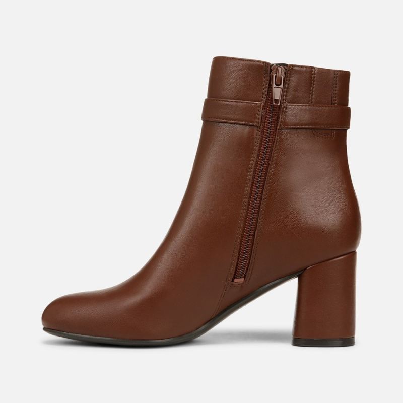 Naturalizer Women's Lottie Ankle Bootie - Cappuccino Brown Faux Leather