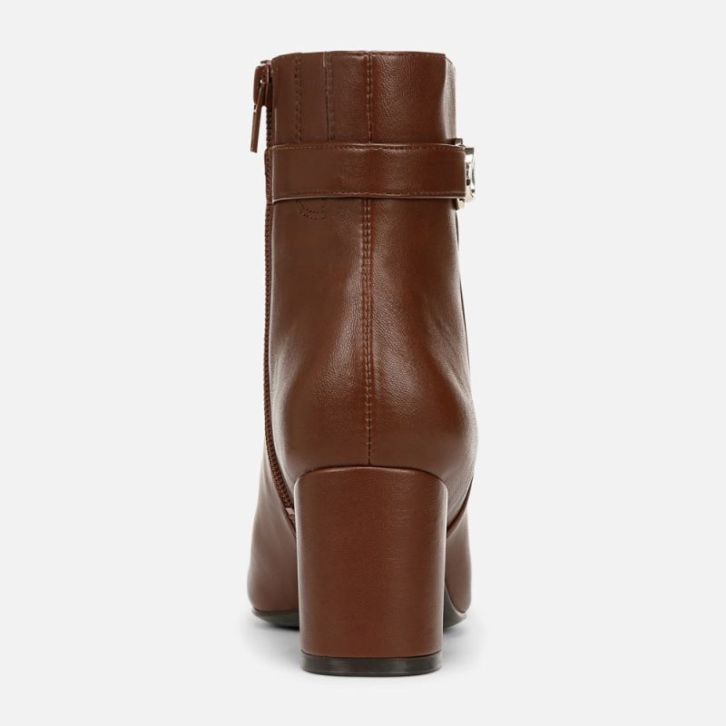 Naturalizer Women's Lottie Ankle Bootie - Cappuccino Brown Faux Leather