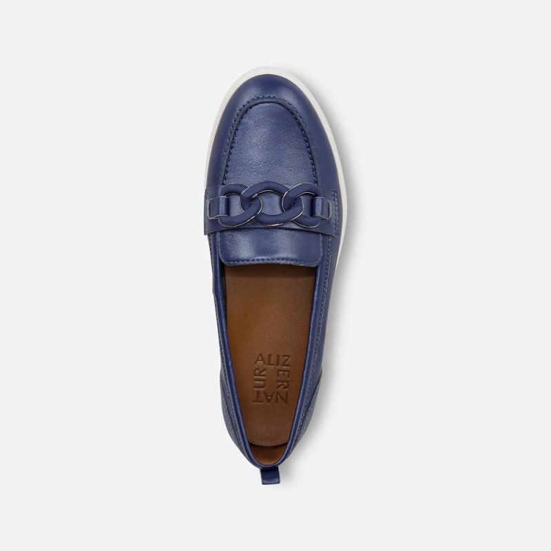 Naturalizer Women's Kateri Bit Loafer - Future Dusk Blue Leather