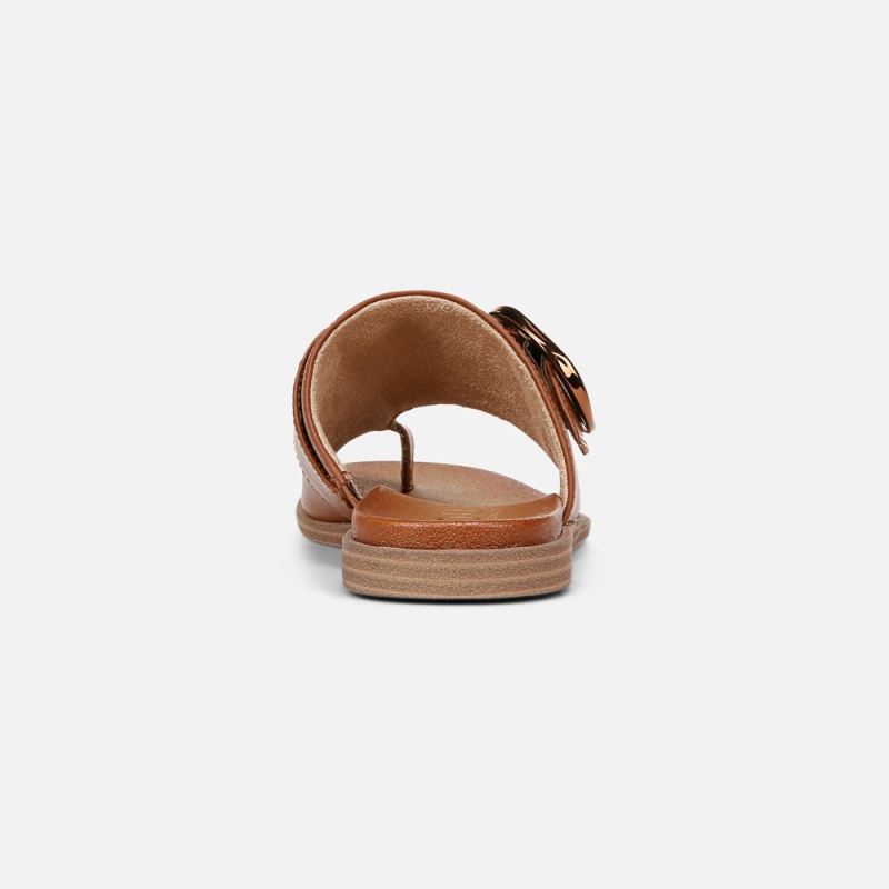 Naturalizer Women's SOUL Joanie Slide Sandal - Mid Brown Faux Leather