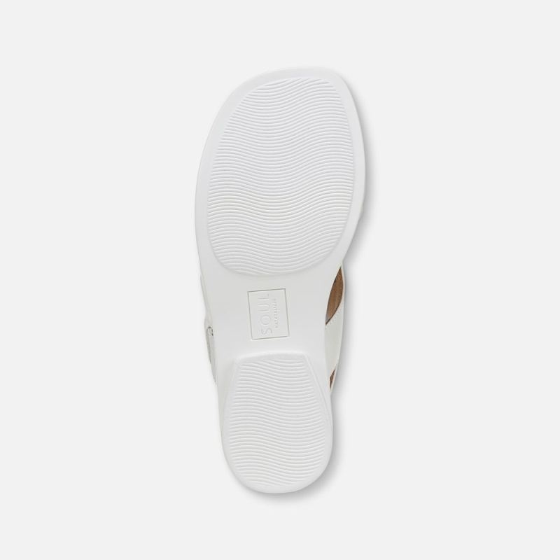 Naturalizer Women's SOUL Freya Sandal - White Faux Leather