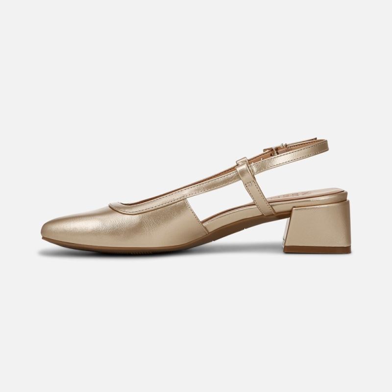 Naturalizer Women's Harper Slingback - Gold Faux Leather