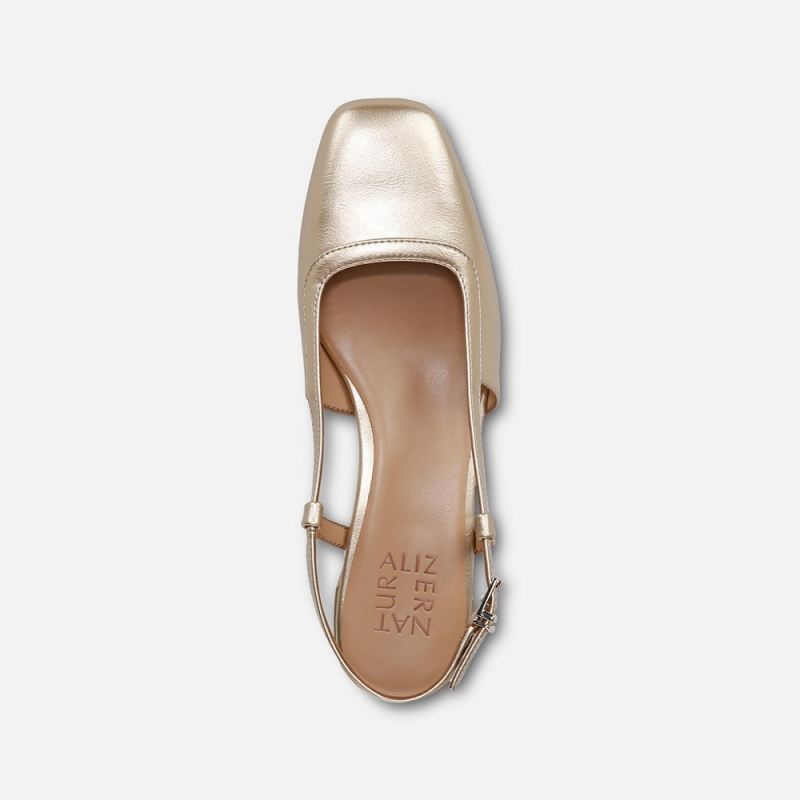 Naturalizer Women's Harper Slingback - Gold Faux Leather