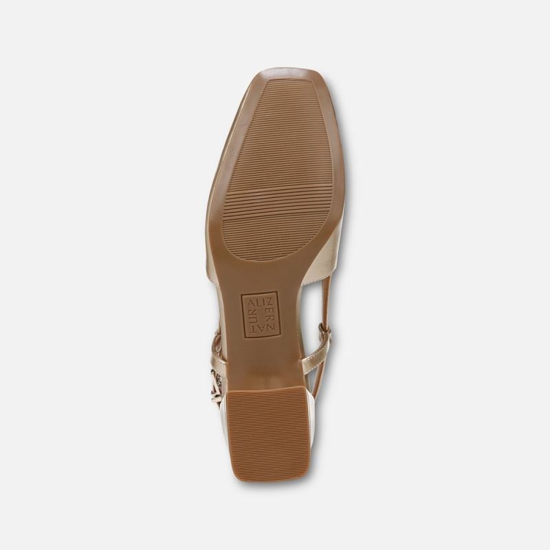 Naturalizer Women's Harper Slingback - Gold Faux Leather