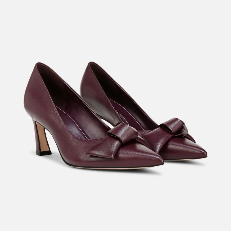 Naturalizer Women's 27 EDIT Emery Bow Pump - Deep Plum Purple Leather