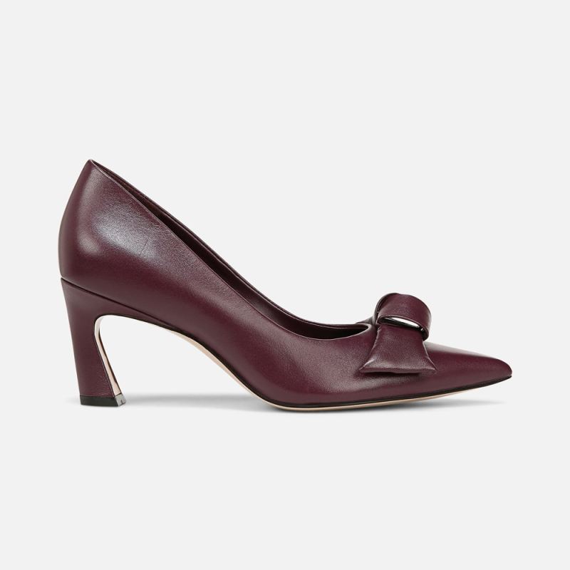 Naturalizer Women's 27 EDIT Emery Bow Pump - Deep Plum Purple Leather