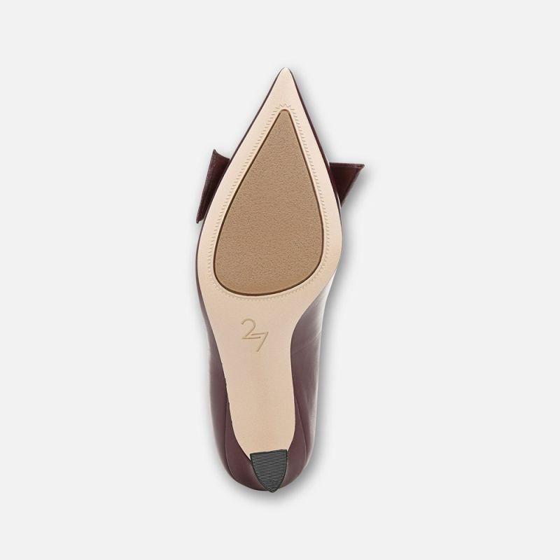 Naturalizer Women's 27 EDIT Emery Bow Pump - Deep Plum Purple Leather
