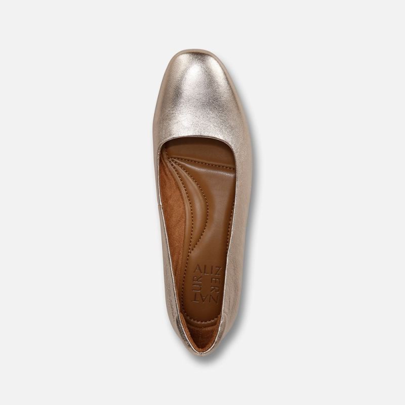 Naturalizer Women's Kelly Ballet Flat - Warm Silver Leather