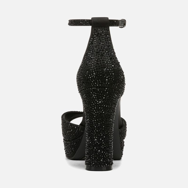 Naturalizer Women's 27 Edit Delphie Dress Sandal - Black Satin Fabric