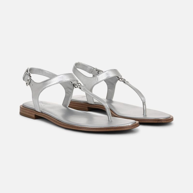 Naturalizer Women's Lizzi Sandal - Silver Faux Leather