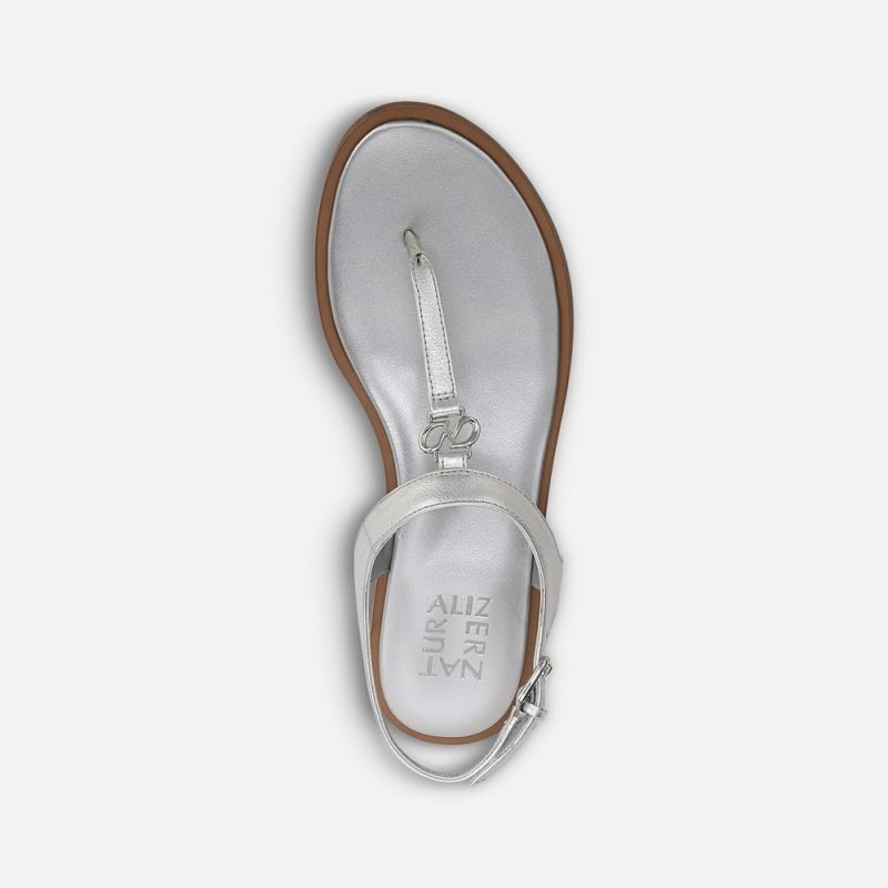 Naturalizer Women's Lizzi Sandal - Silver Faux Leather
