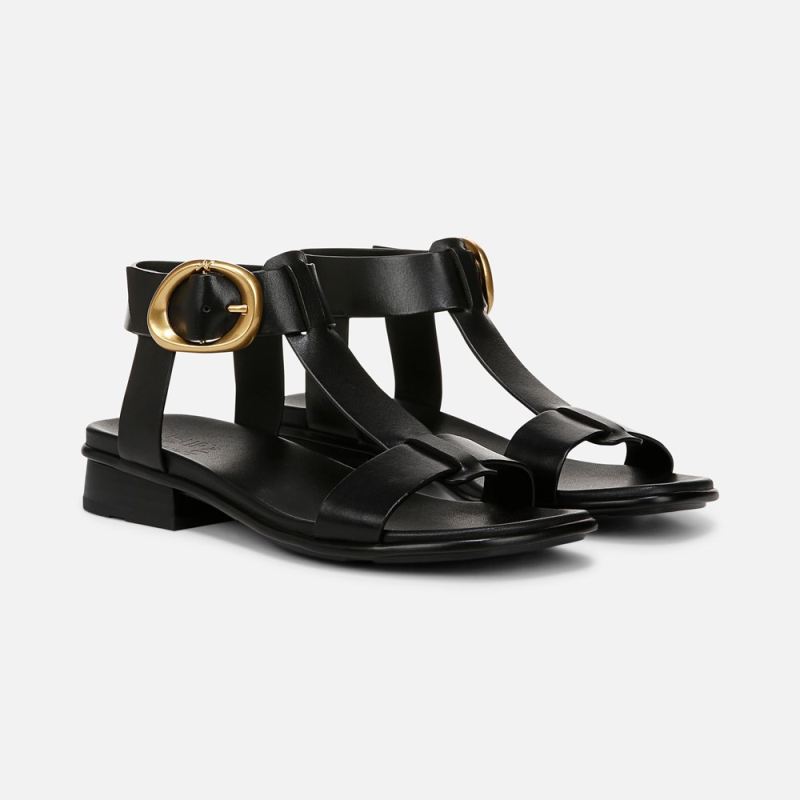 Naturalizer Women's Brandy Sandal - Black Leather
