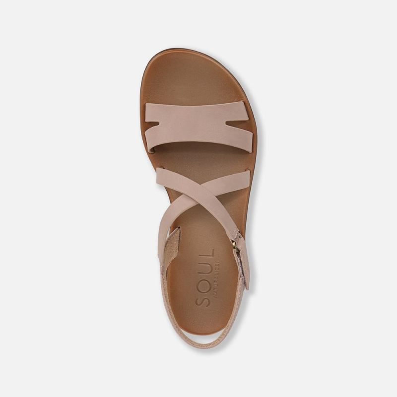 Naturalizer Women's SOUL Shenna Sandal - Vintage Mauve Faux Nubuck