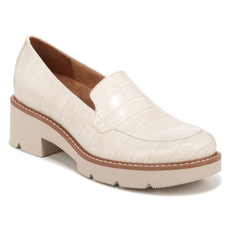 Naturalizer Women's Cabaret Loafer - Porcelain Croco Faux Leather