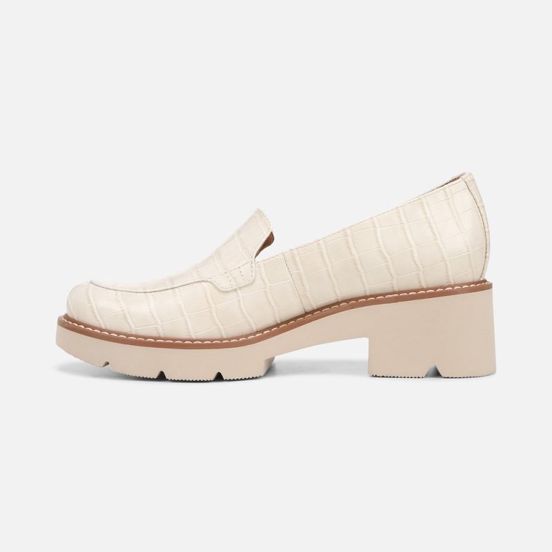 Naturalizer Women's Cabaret Loafer - Porcelain Croco Faux Leather