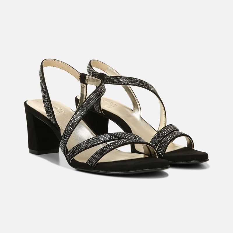 Naturalizer Women's Vanessa Dress Sandal - Black Fabric