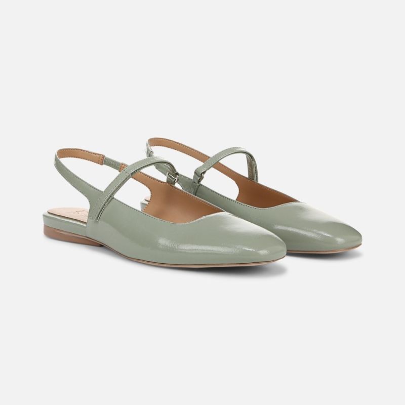 Naturalizer Women's Connie Mary Jane Slingback Flat - Pistachio Green Leather