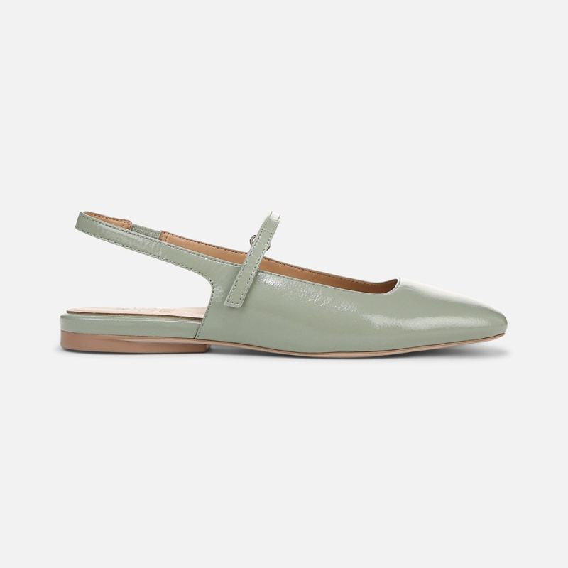 Naturalizer Women's Connie Mary Jane Slingback Flat - Pistachio Green Leather