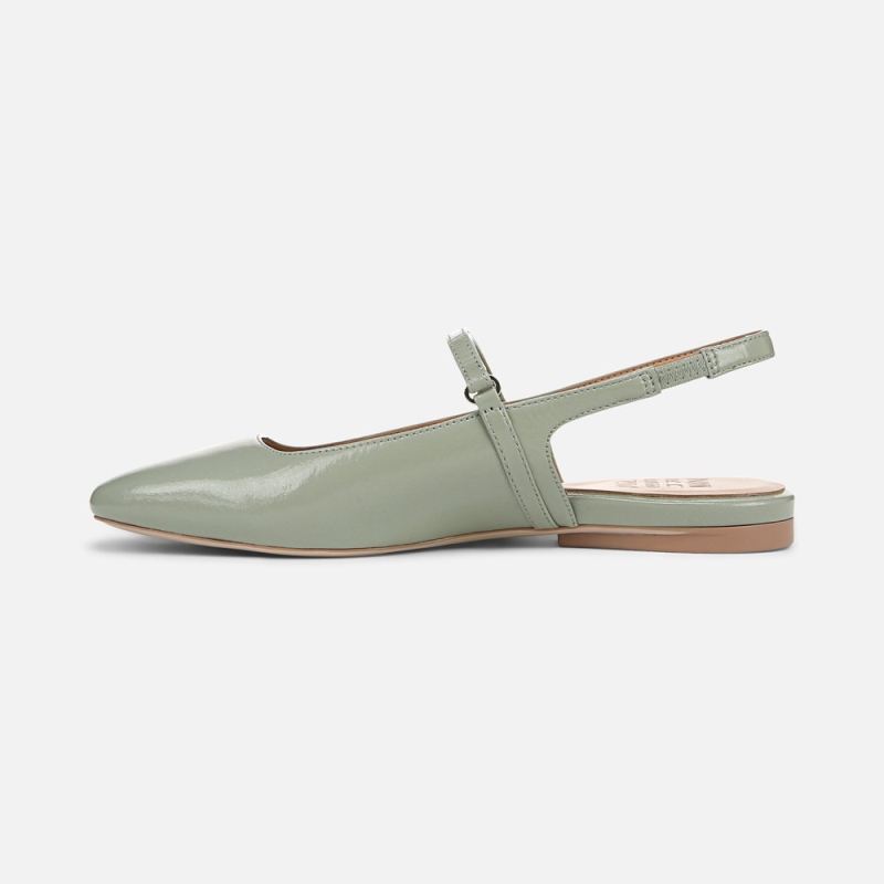 Naturalizer Women's Connie Mary Jane Slingback Flat - Pistachio Green Leather