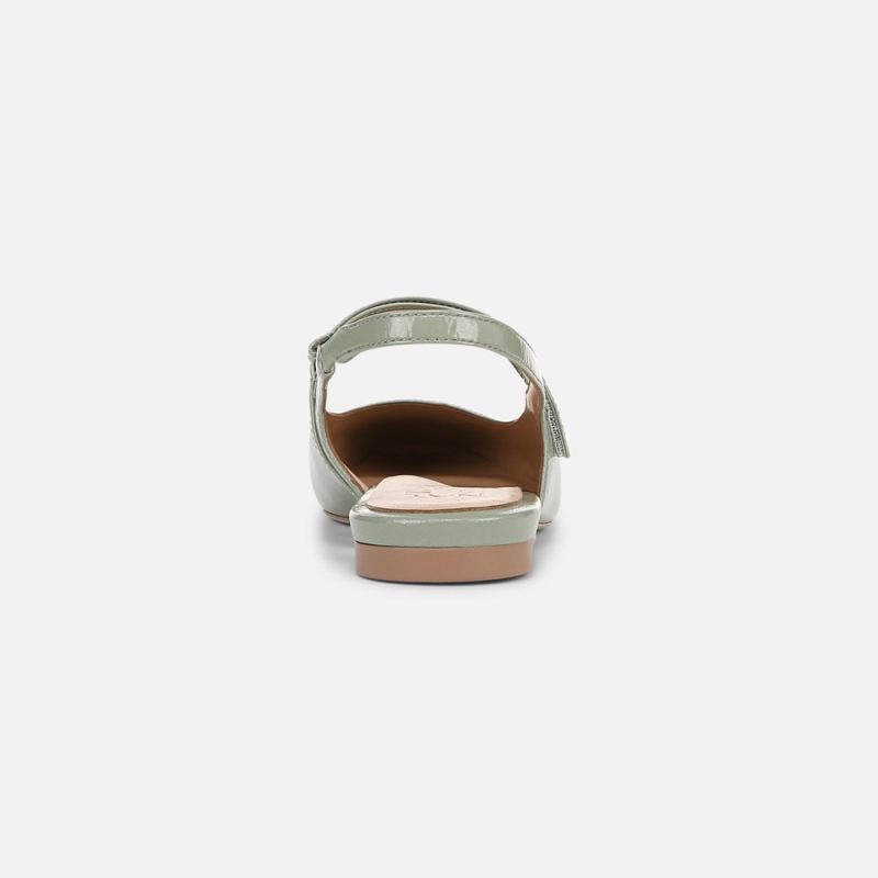 Naturalizer Women's Connie Mary Jane Slingback Flat - Pistachio Green Leather