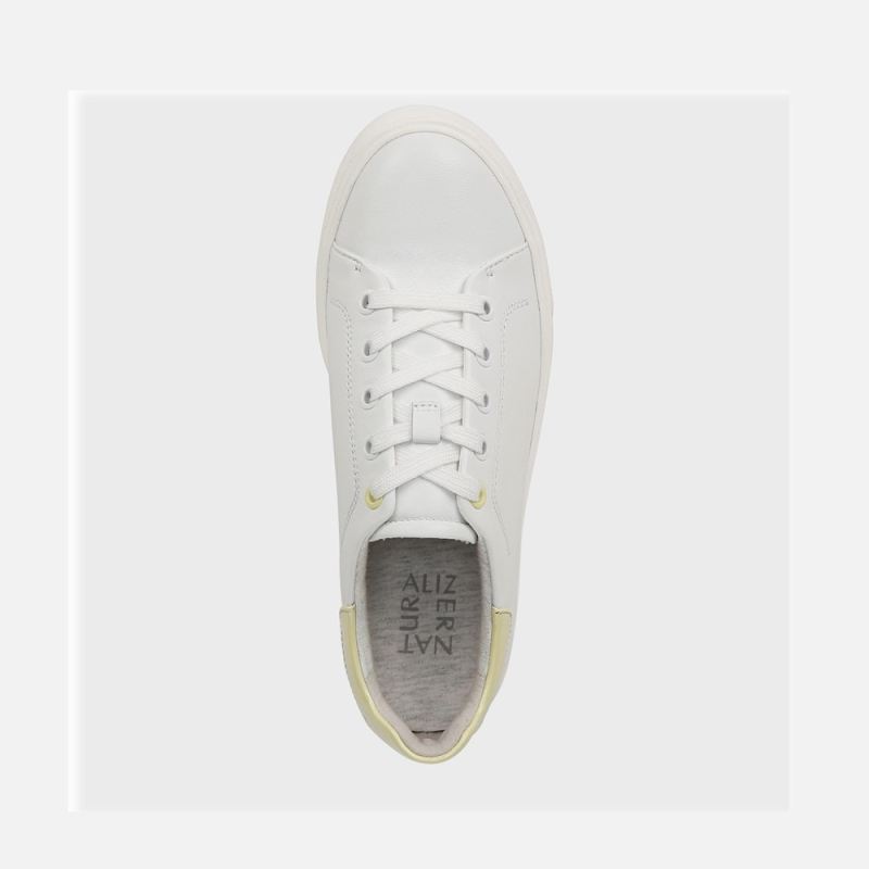 Naturalizer Women's Morrison 2.0 Lace Up Sneaker - White/Pastel Lime