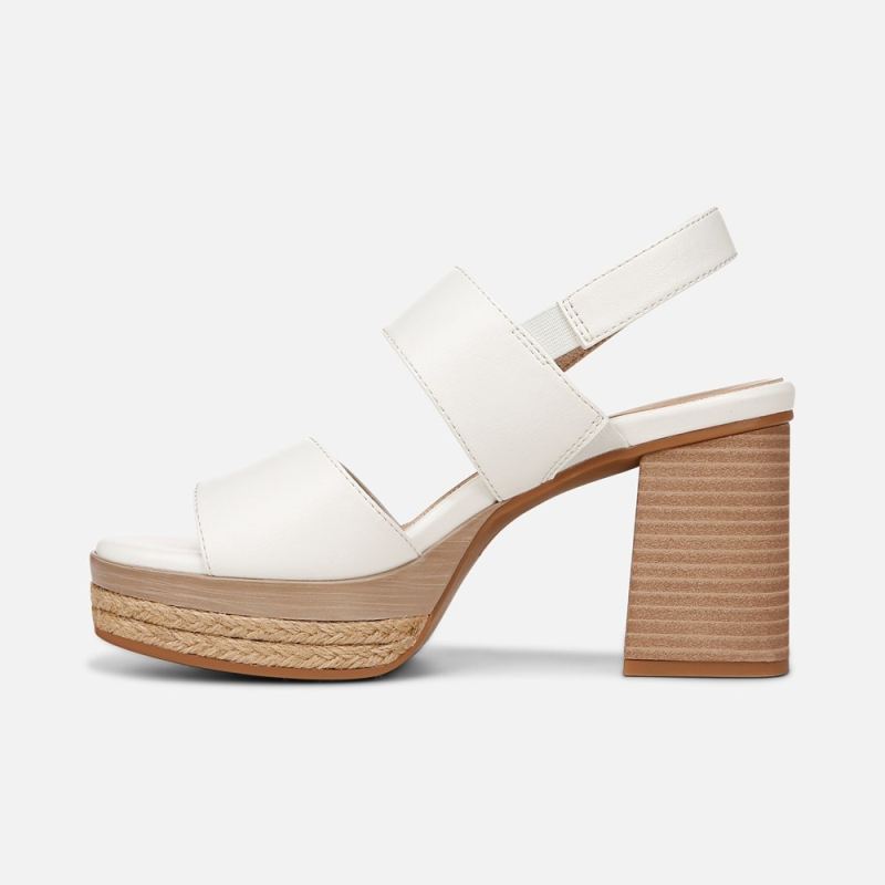 Naturalizer Women's SOUL Holly Sandal - White Faux Leather