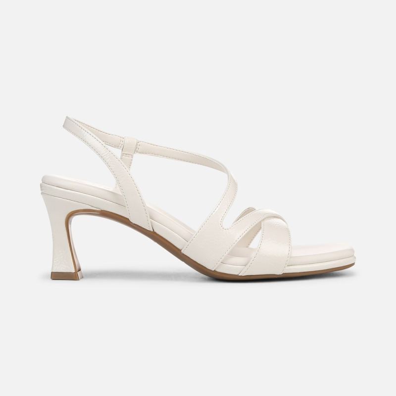 Naturalizer Women's Kieran Strappy Dress Sandal - Warm White Faux Leather